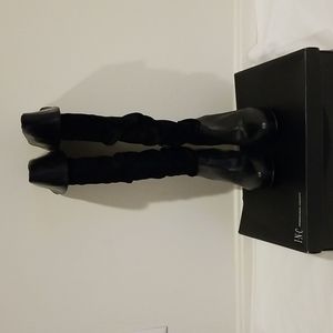 INC Faux Leather and Suede Boots